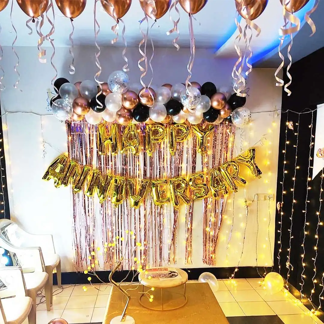 Rosegold Anniversary Decor