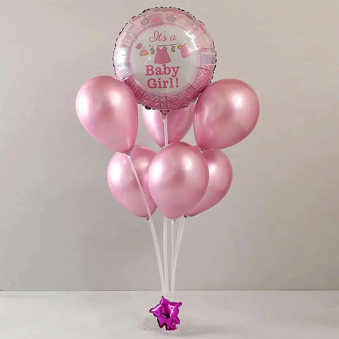egfergferfer Baby Girl Balloon Bouquet - Image 1